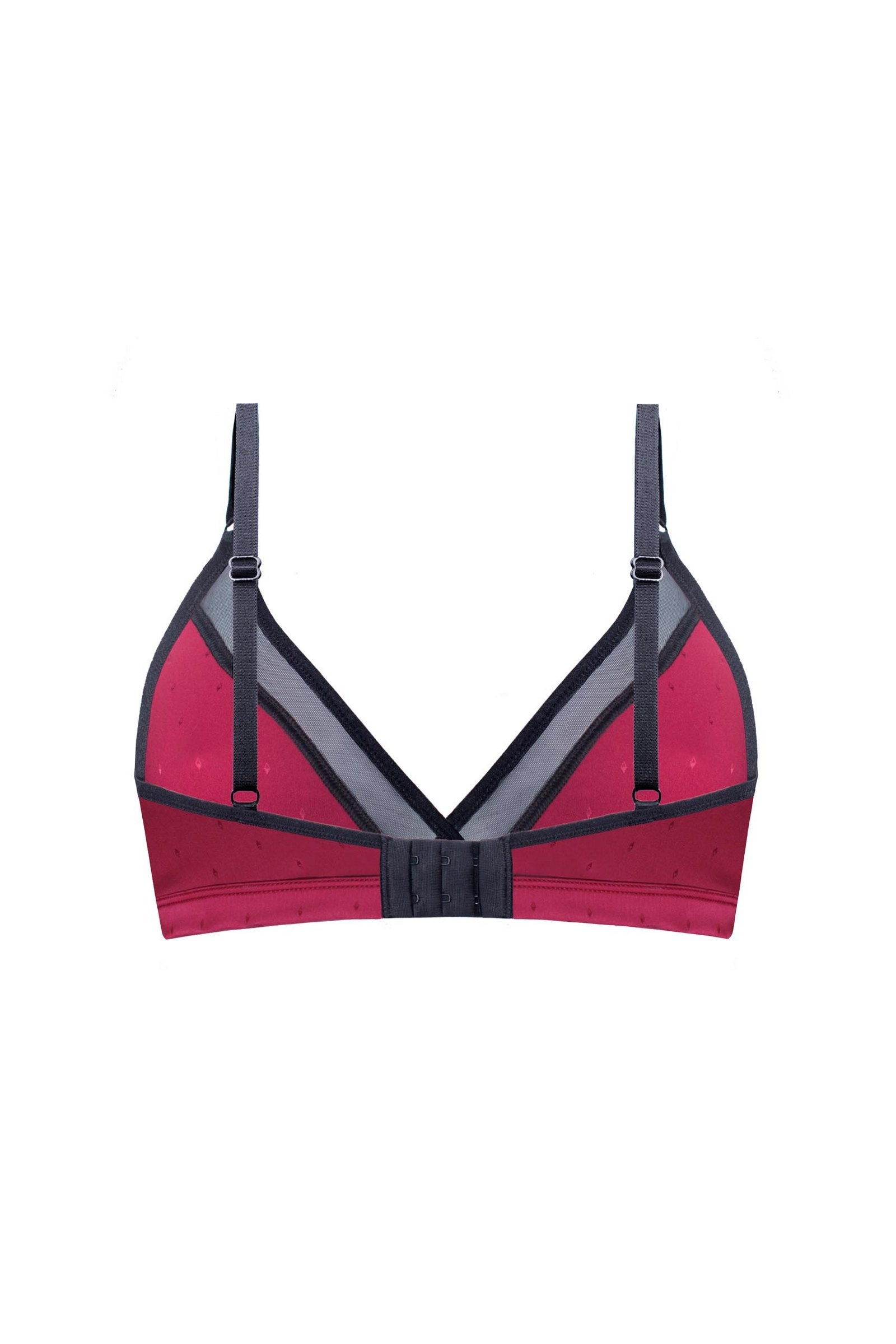 Бралет из сатина Tina 5229 bordo/black