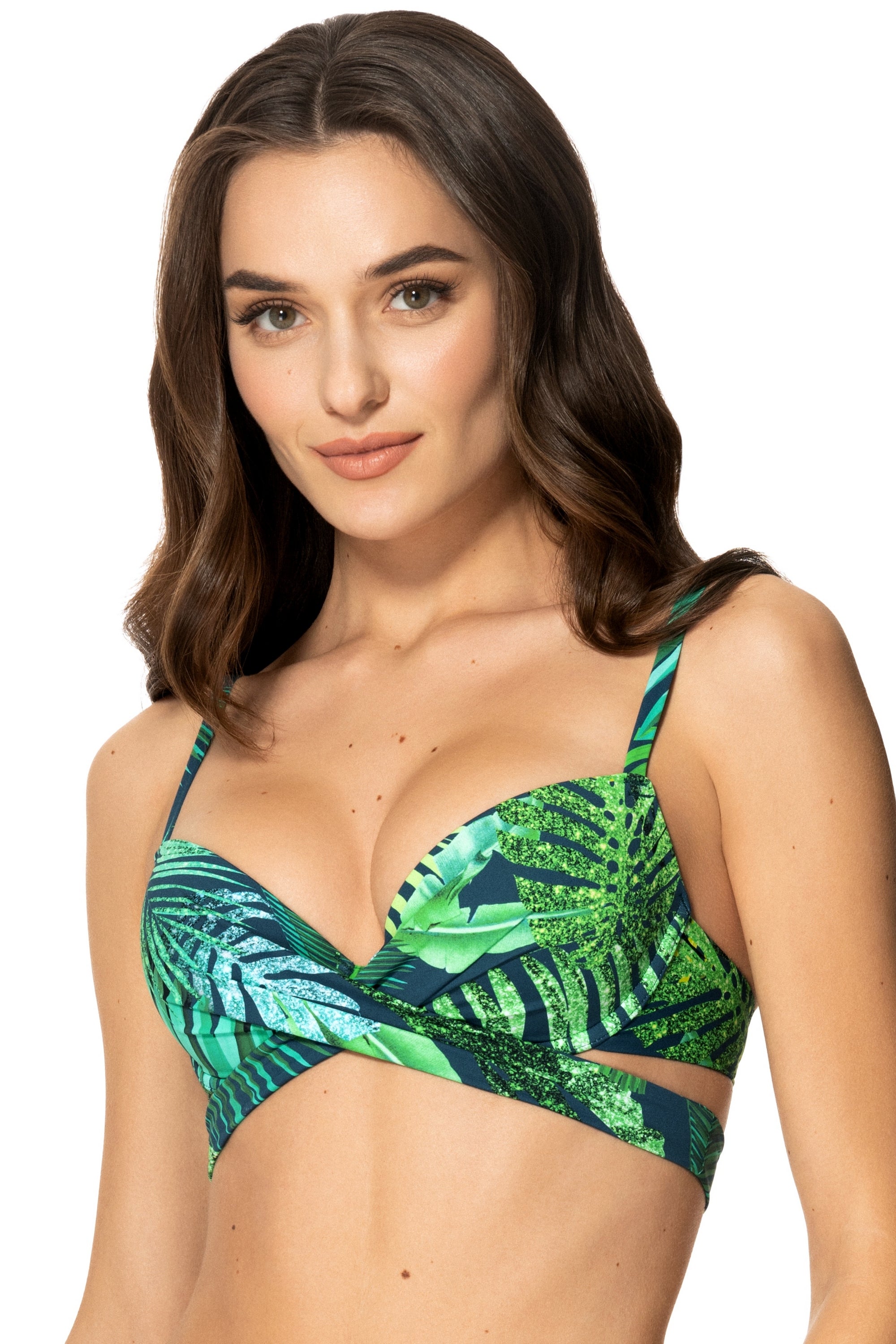 Купальный бюстгальтер пуш-ап 6318/12 Holi green