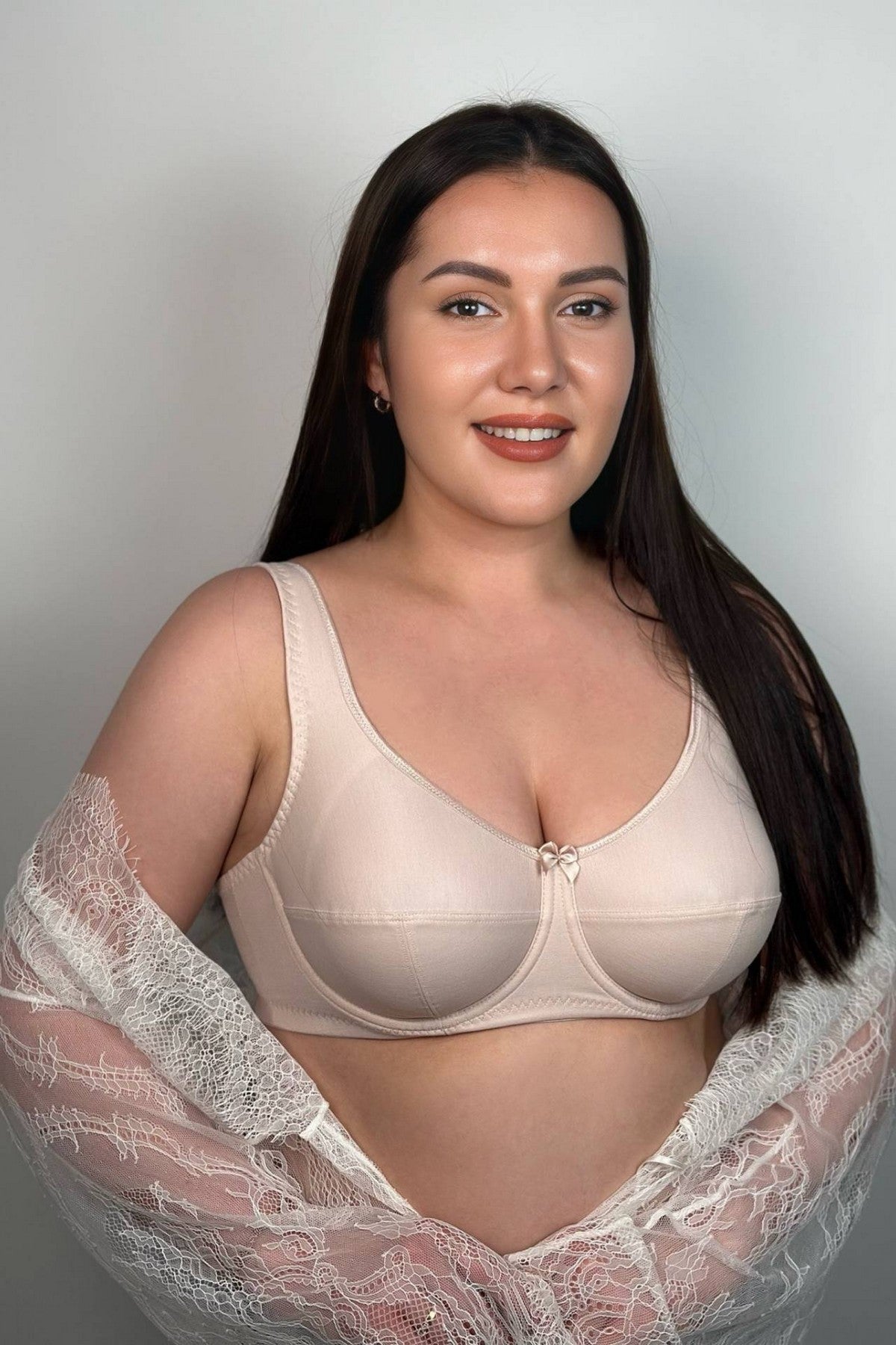 Хлопковый бюстгальтер 2145 Cotton Classic silver peony