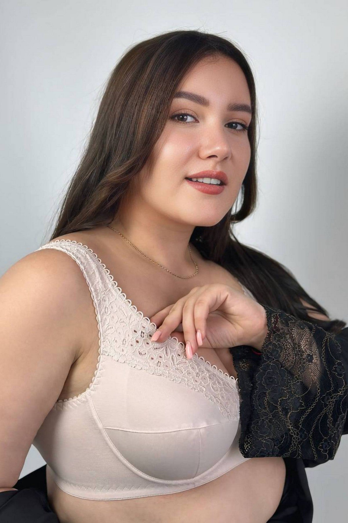 Мягкий бюстгальтер 2150 Cotton Classic silver peony