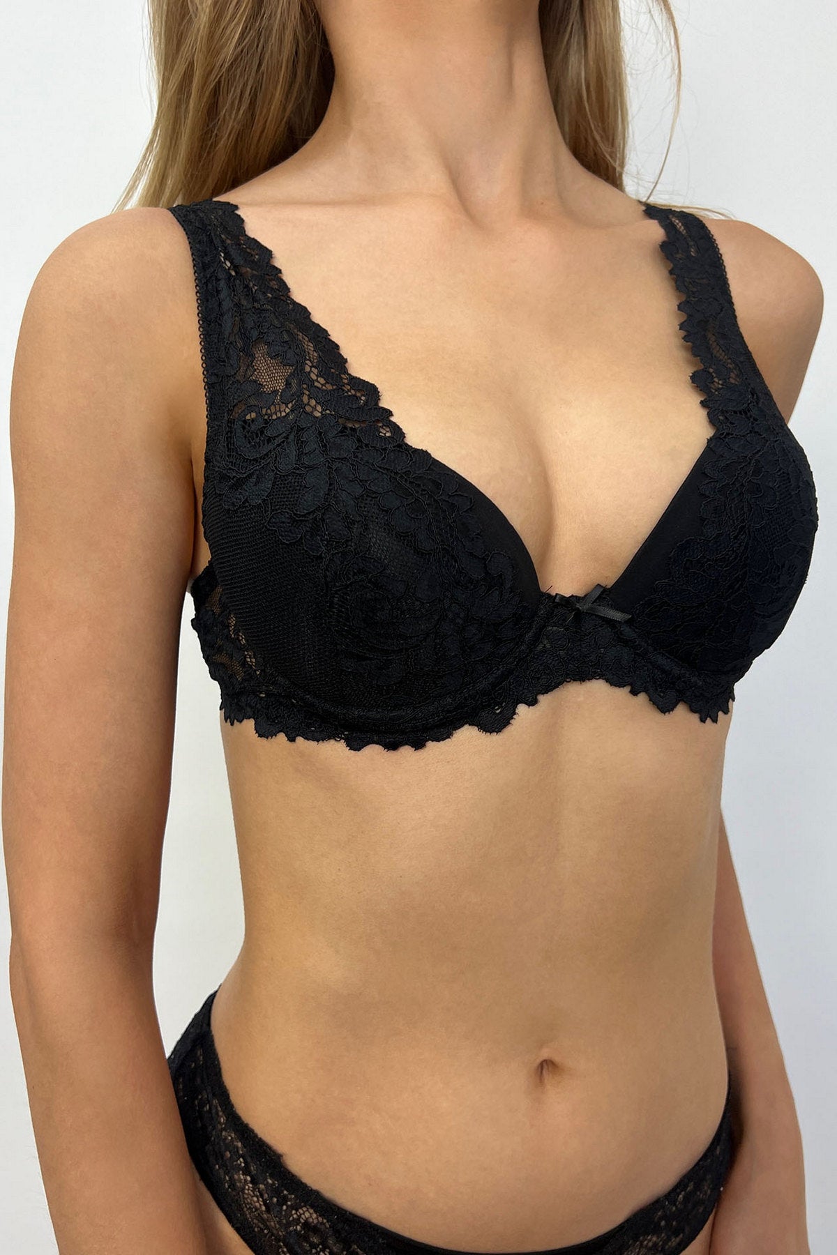 Кружевной бюстгальтер пуш-ап Lace Love 58K10 black