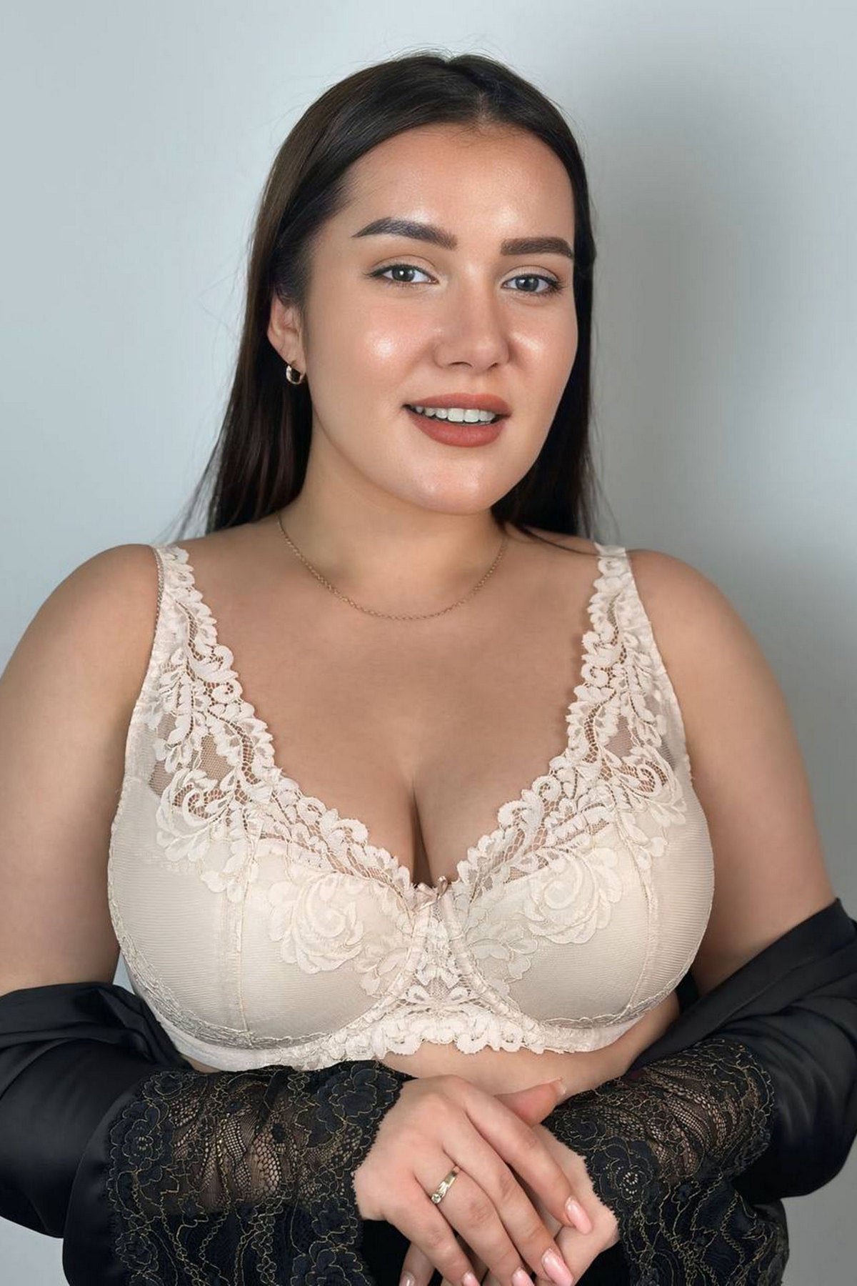 Полудублированный бюстгальтер Lace Love 58K31 silver peony