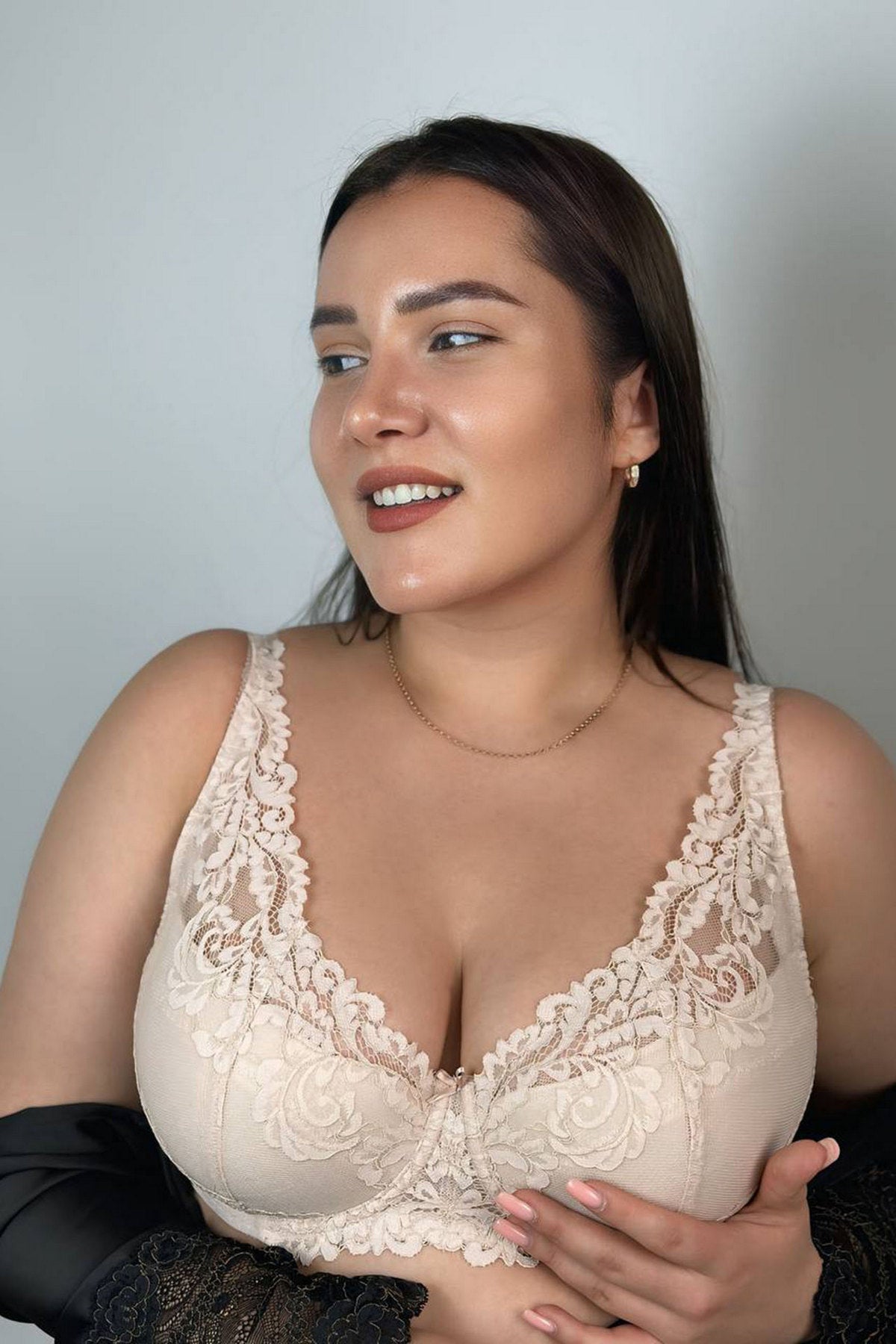 Полудублированный бюстгальтер Lace Love 58K31 silver peony