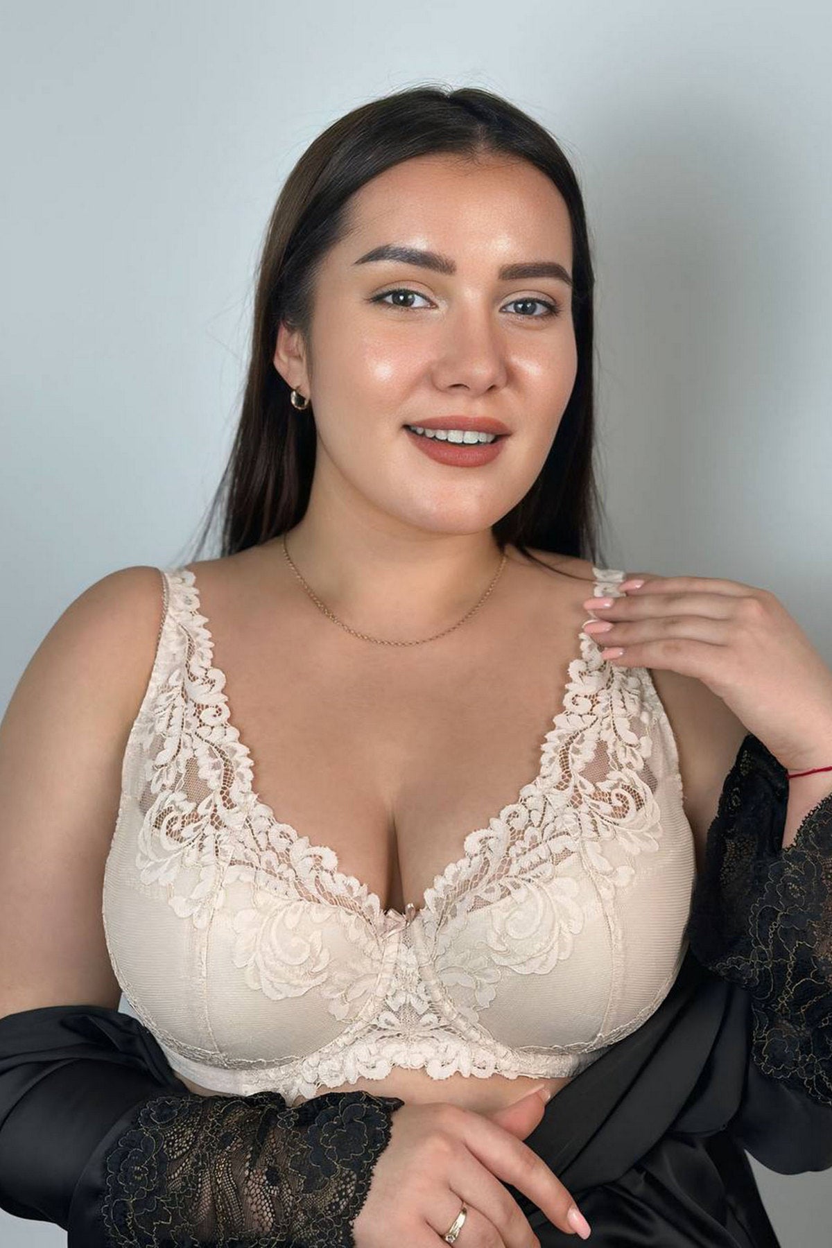 Полудублированный бюстгальтер Lace Love 58K31 silver peony