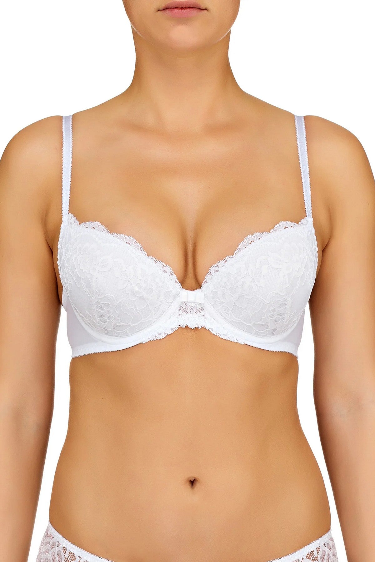 Кружевной бюстгальтер пуш-ап 72F10 Everyday white