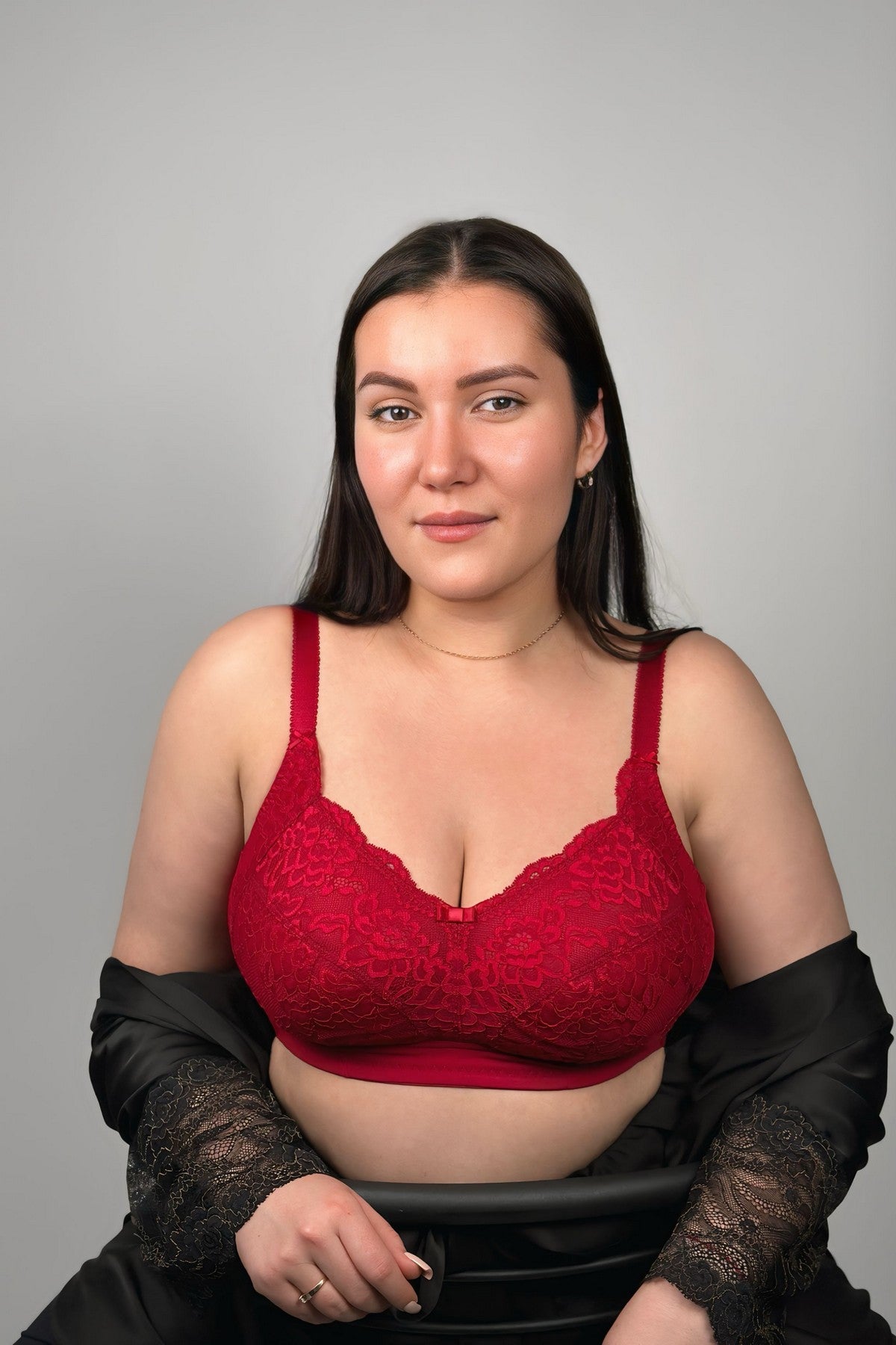 Мягкий бюстгальтер без косточек 72F25 Everyday dark red rose