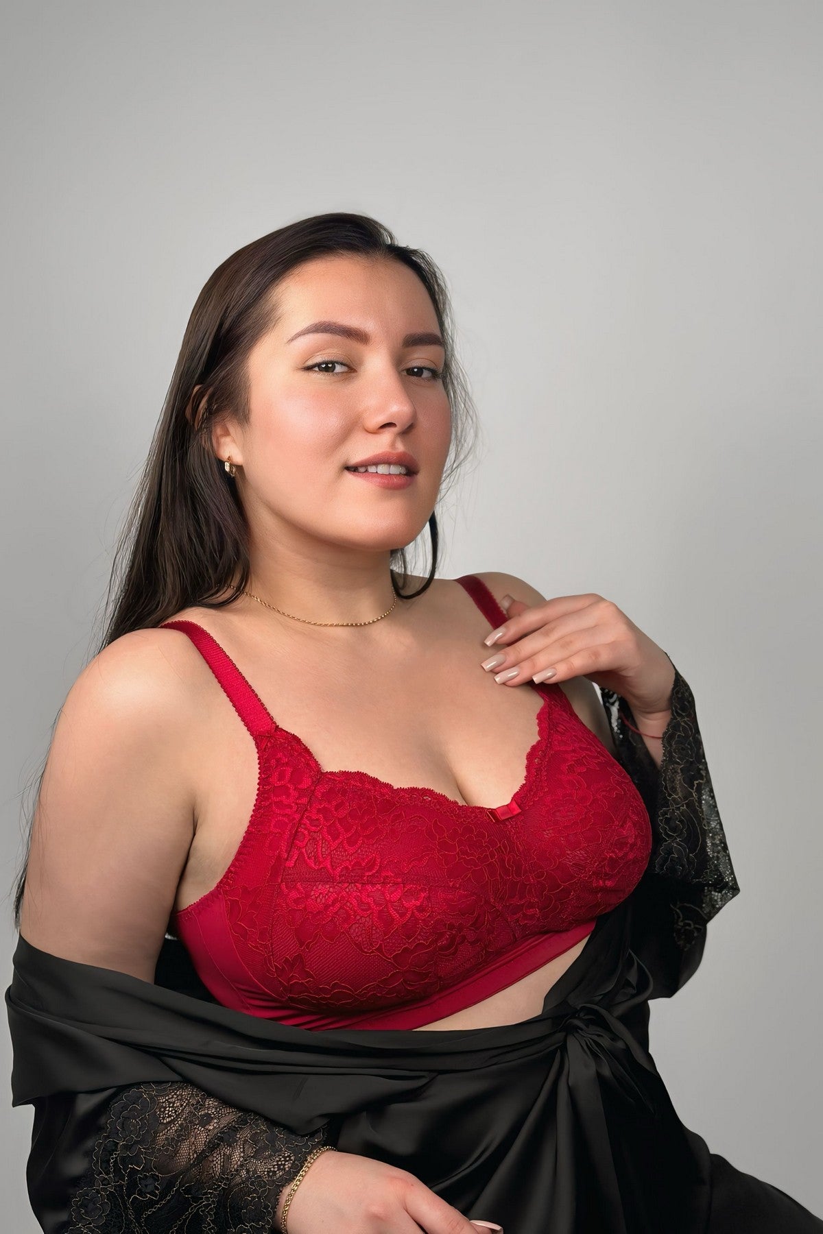 М'який бюстгальтер без кісточок 72F25 Everyday dark red rose