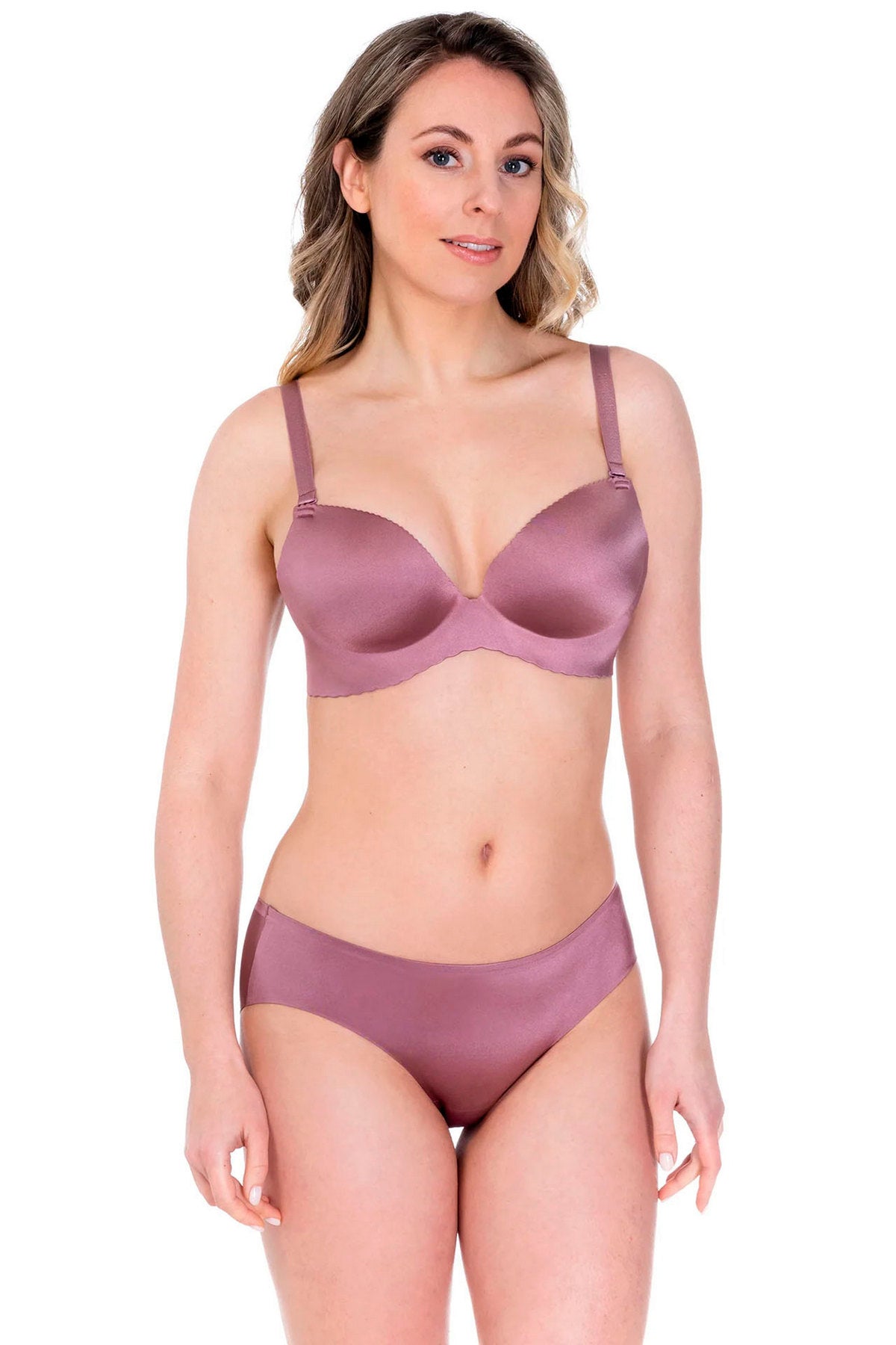 Бесшовный бюстгальтер пуш-ап Invisible Seamless 77D35 elderberry