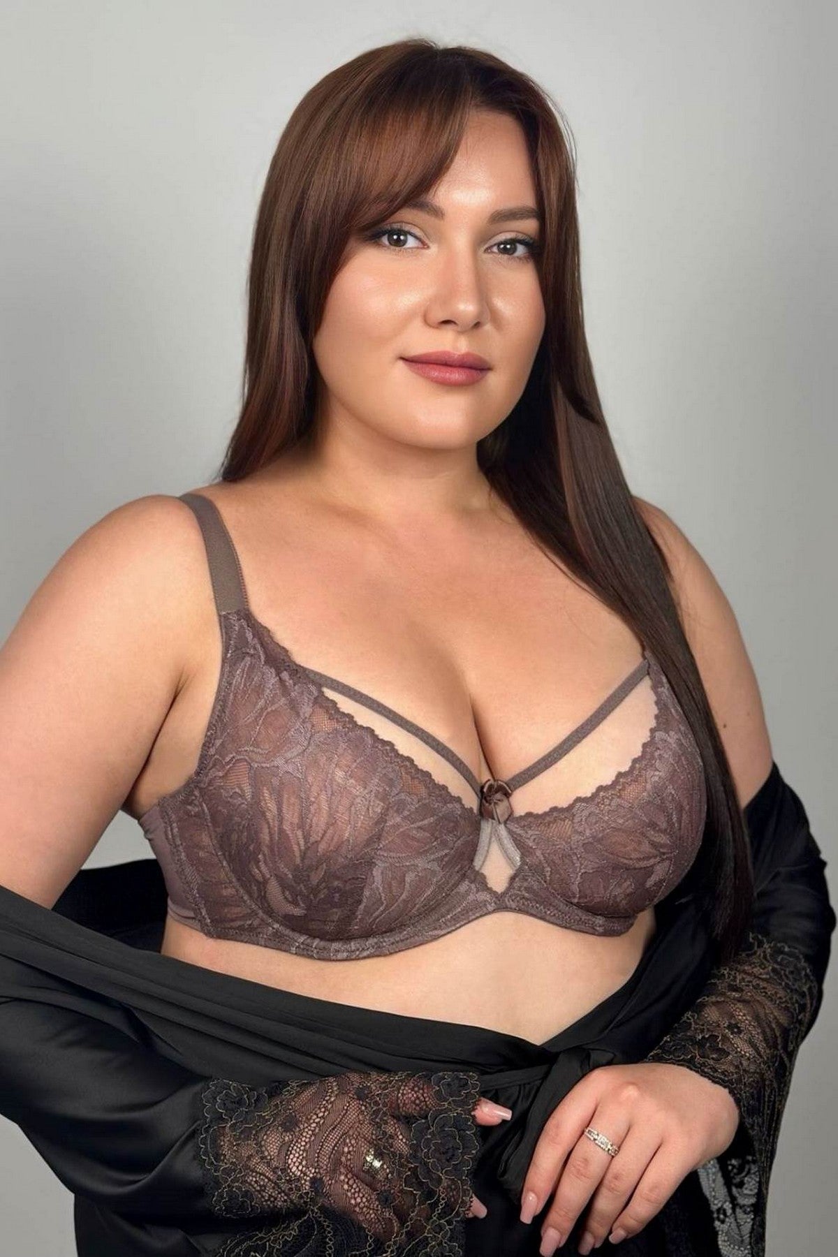 Мереживний бюстгальтер 8129 pepper