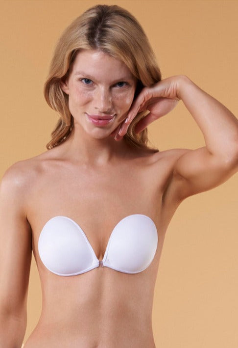 Тканевый бюстгальтер невидимка с push-up BS-02 white