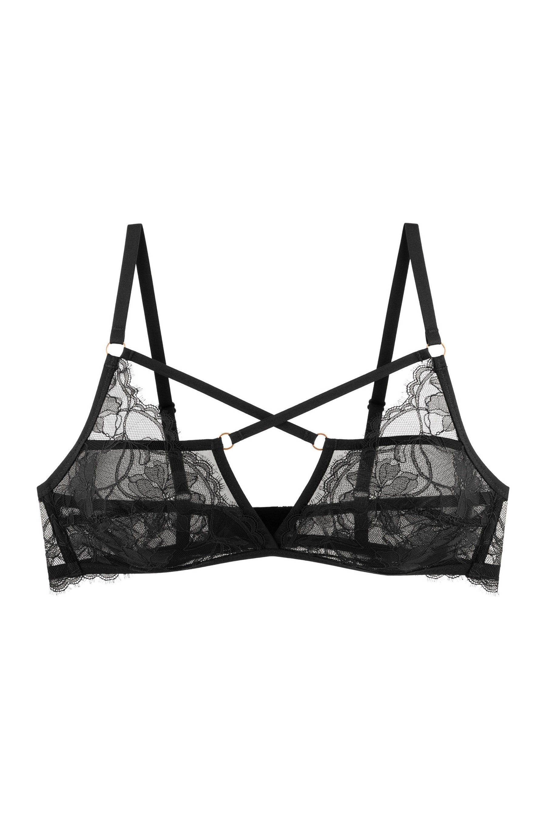 Мягкий бралет из кружева 814-048 01 black