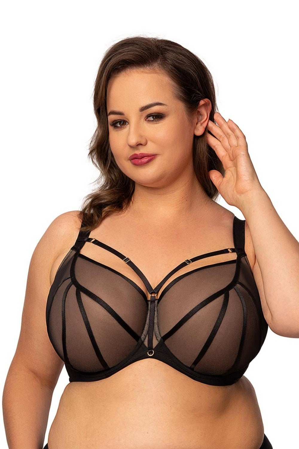 Мягкий бюстгальтер со стрепами 129-000 black/beige