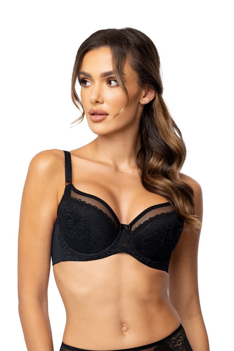 Кружевной плотный бюстгальтер 159-628 black