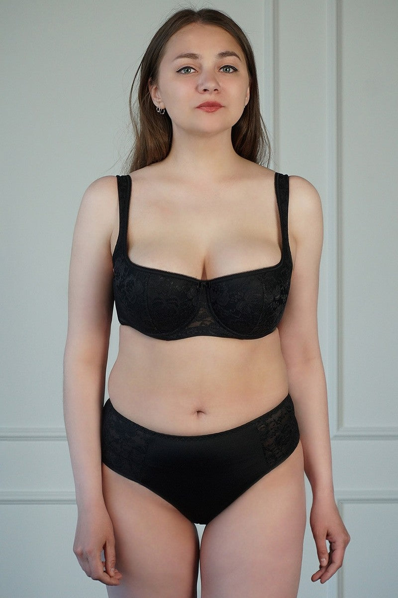 Бюстгальтер с кружевными чашками 508-170 black