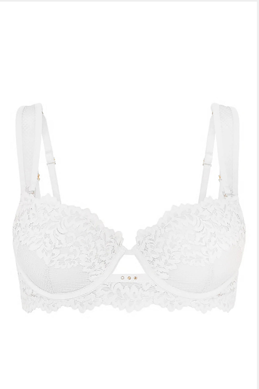 Мереживний бюстгальтер балконет 232420 White Label Nova Rosa white