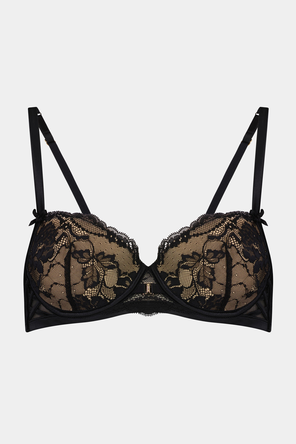 Кружевной бюстгальтер балконет 232516 White Label Lace Me Up black