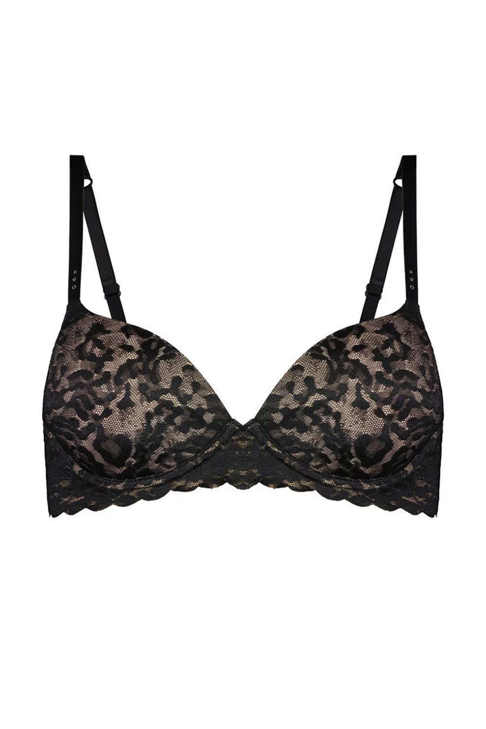 Бесшовный бюстгальтер пуш-ап 804135 My Fit Laser Scallop Lace black