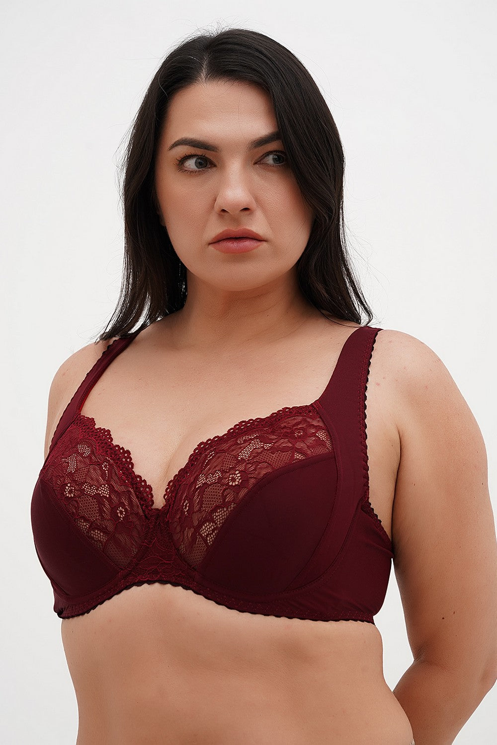 Полудублированный бюстгальтер SF-1612 plum wine