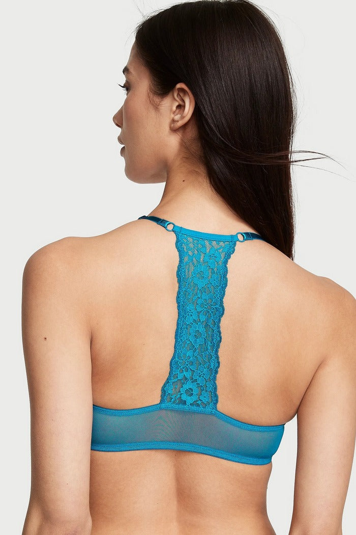 Кружевной бюстгальтер пуш-ап 117669434 blue