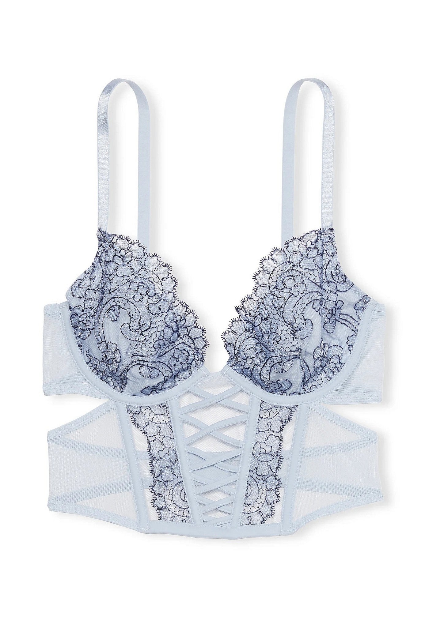 Бюстьє з вишивкою 120648979 blue Victoria`s Secret