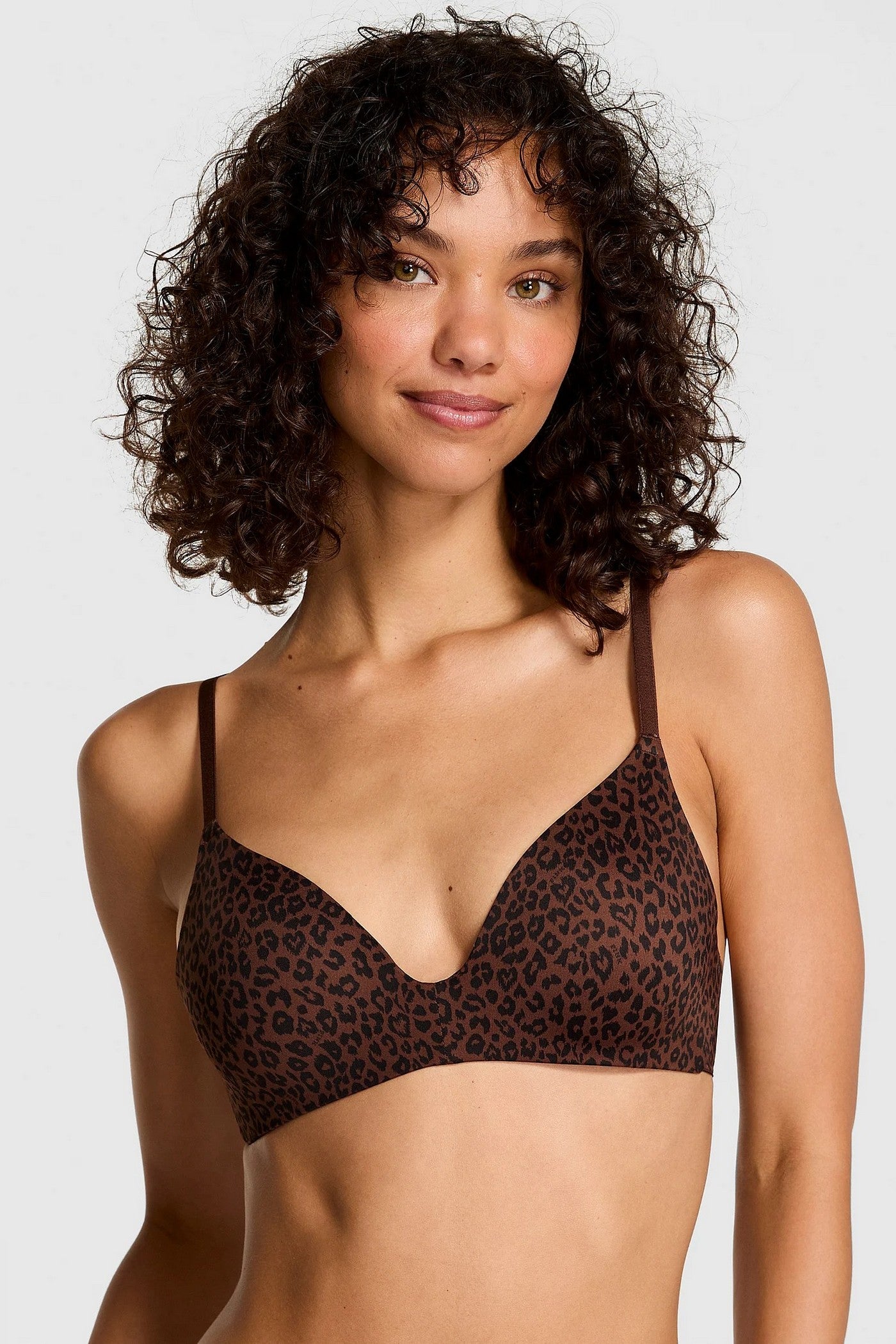 Гладкий бюстгальтер пуш-ап 121477798 leopard