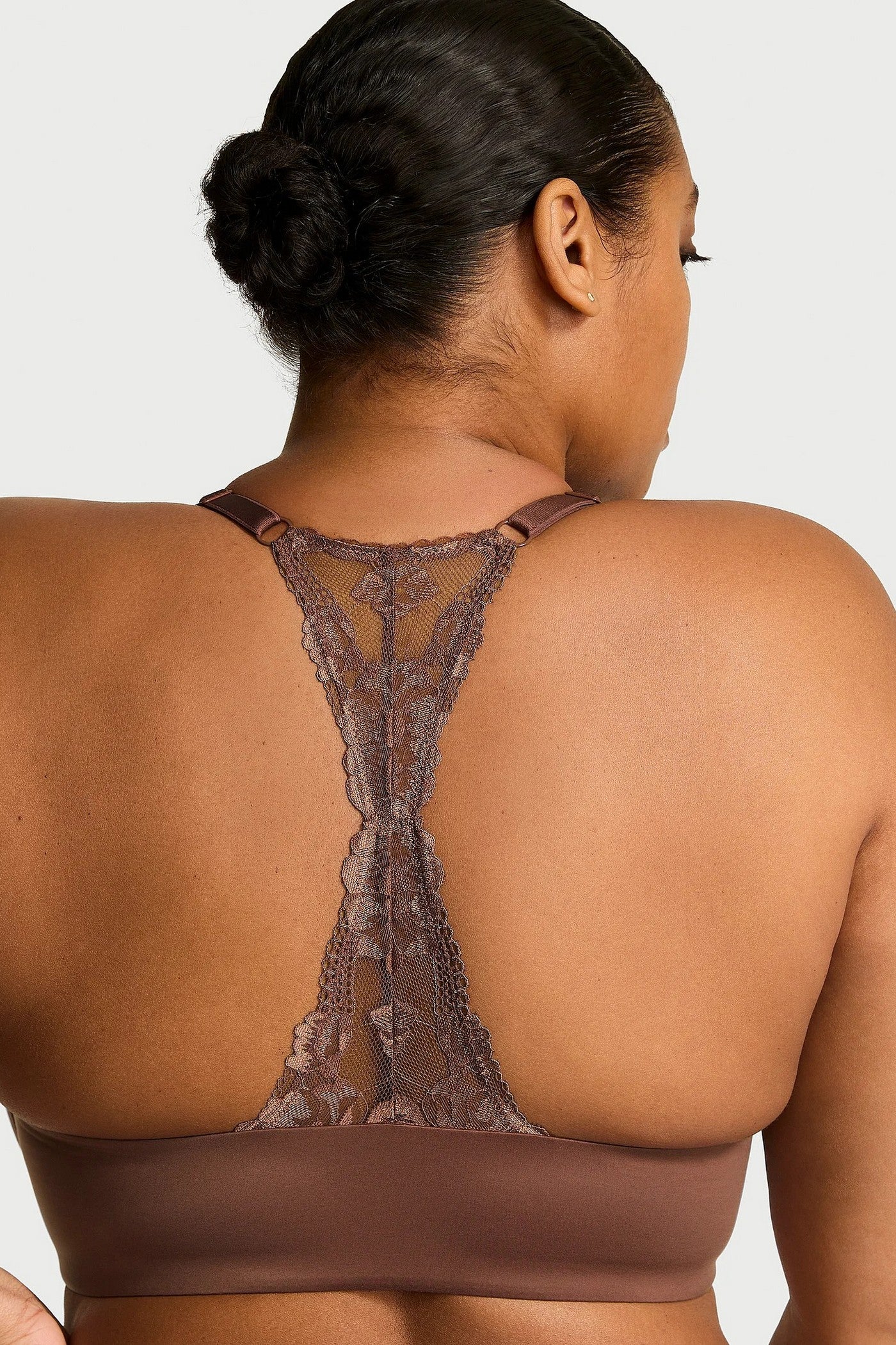 Бюстгальтер з мереживною спинкою 389553287 brown Victoria`s Secret спина