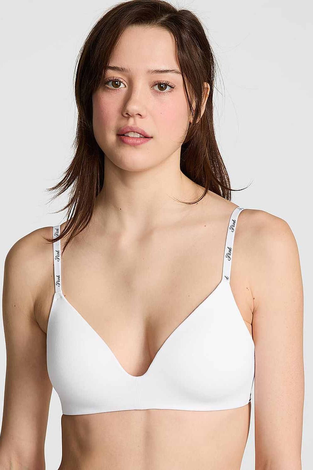 Гладкий бюстгальтер без кісточок 473665014 white Victoria`s Secret