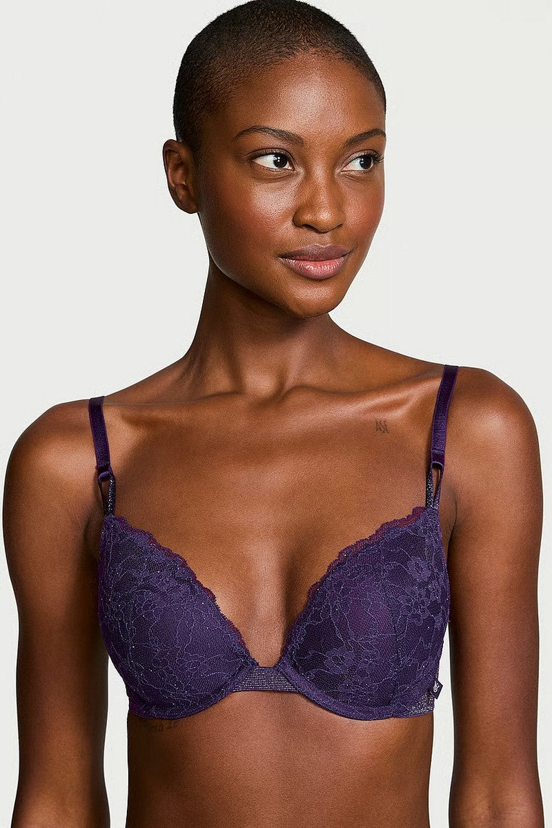 Кружевной бюстгальтер пуш-ап 574991269 violet