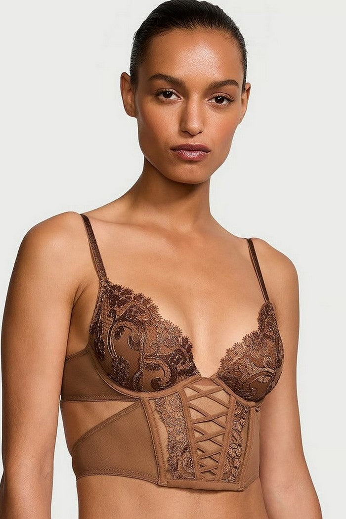 Бюстье с вышивкой 632884820 brown