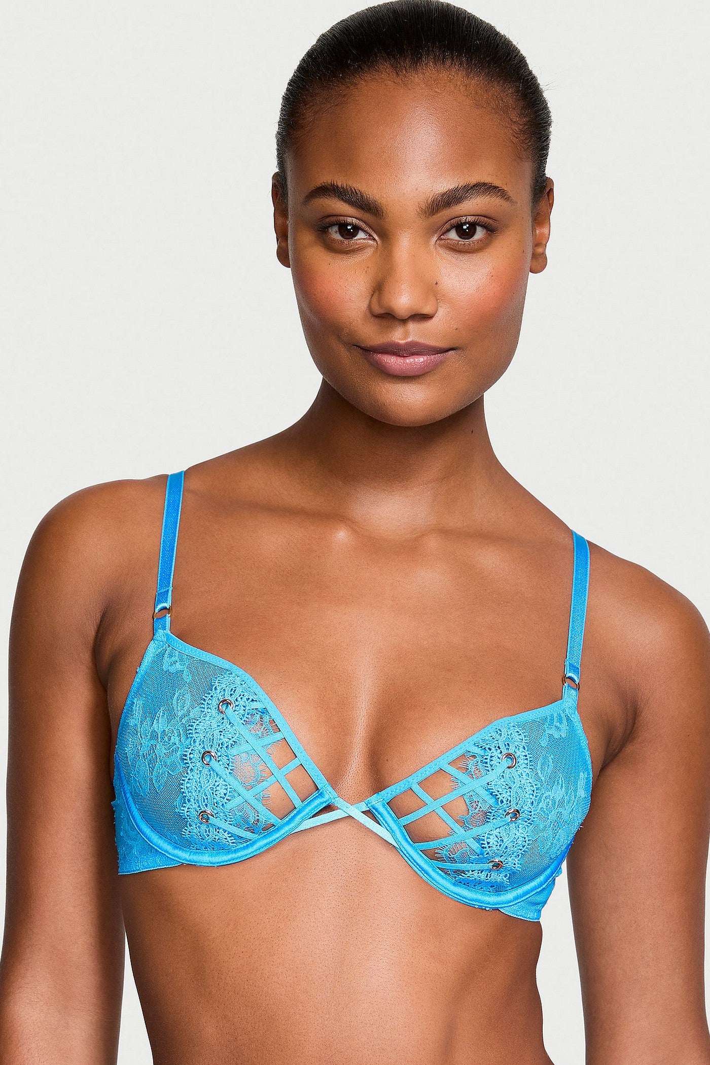 Бюстгальтер з люверсами 684592622 blue Victoria`s Secret