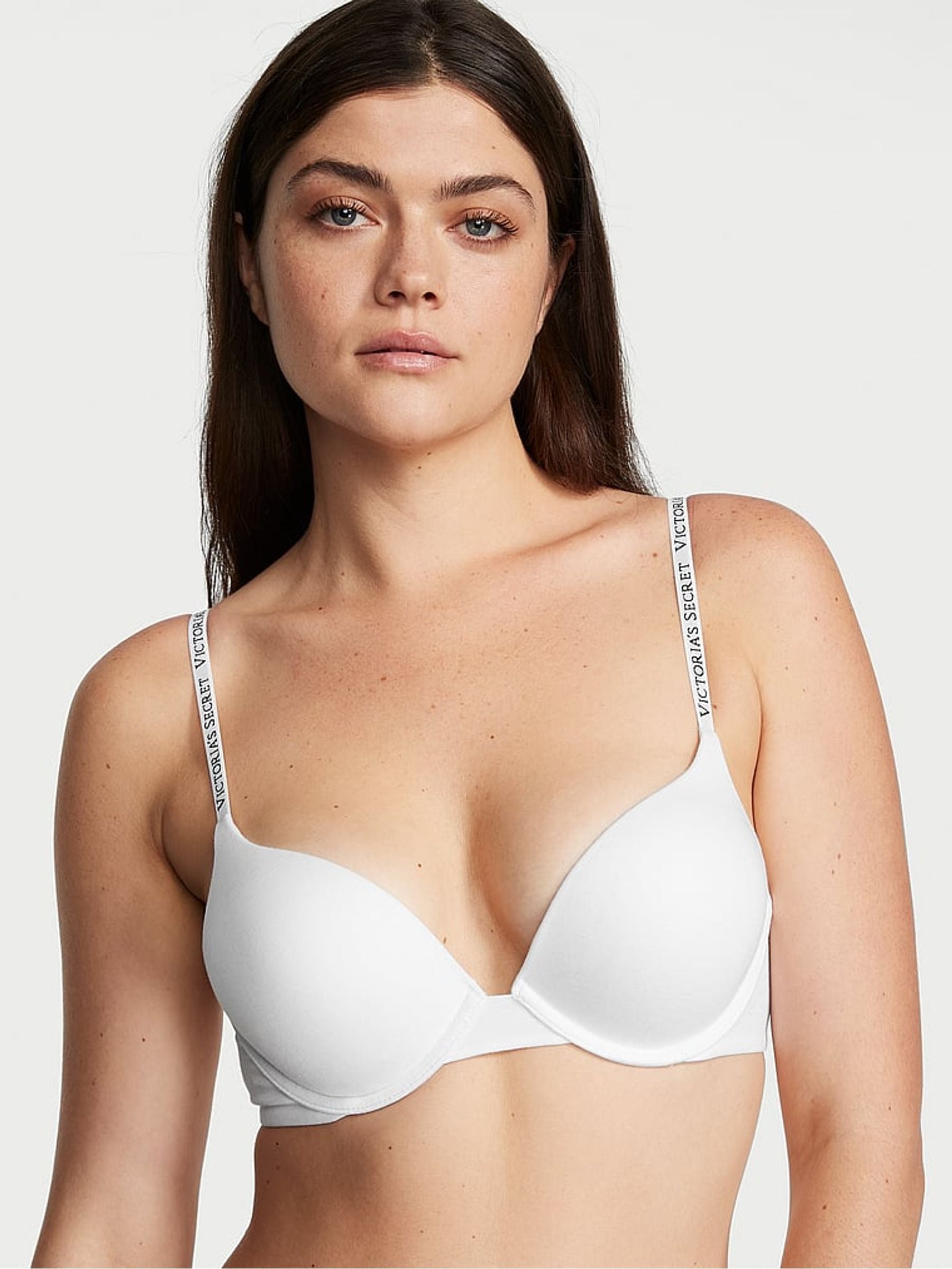 Гладкий бюстгальтер пуш-ап 685065890 white Victoria`s Secret