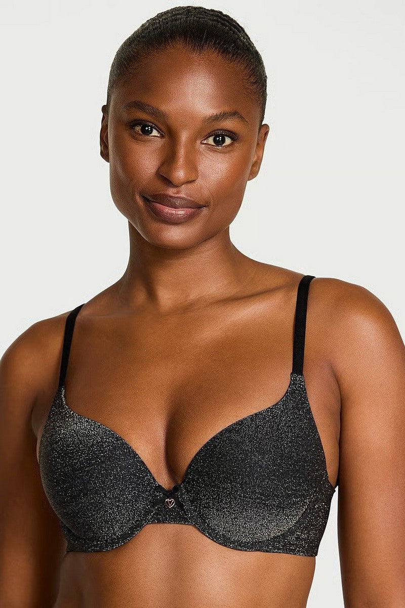 Бюстгальтер пуш-ап з люрексом 862017066 Black Victoria`s Secret