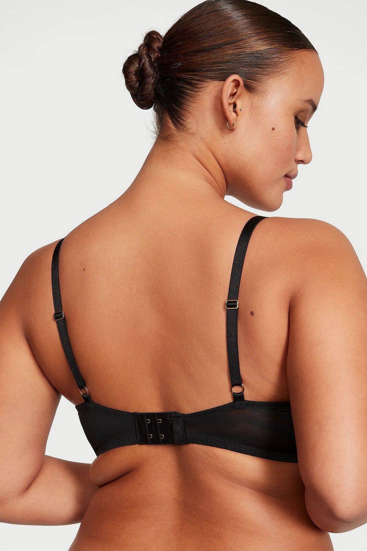Бюстгальтер з вишивкою 867621662 black/rose Victoria`s Secret спина