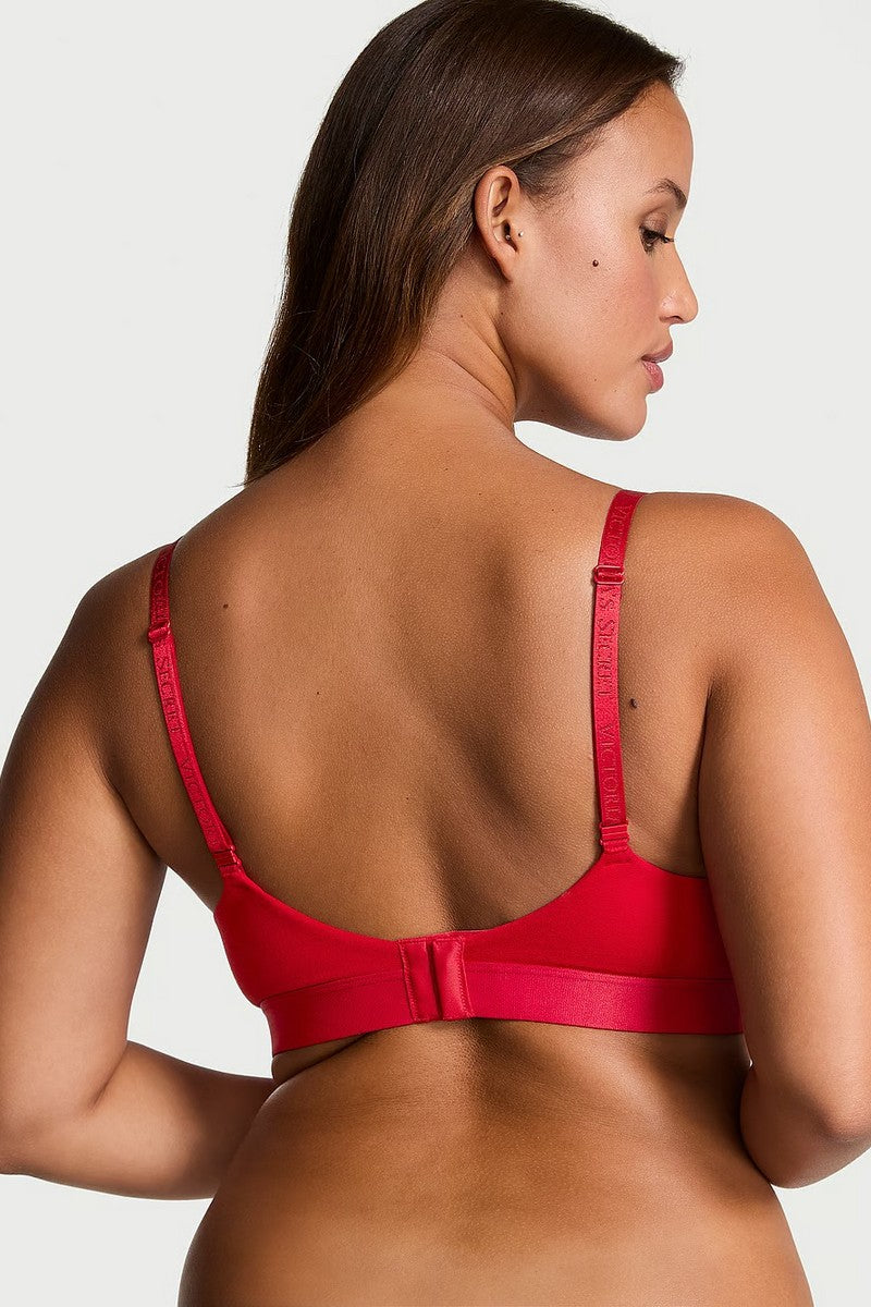 Гладкий бюстгальтер со стразами 884509782 red