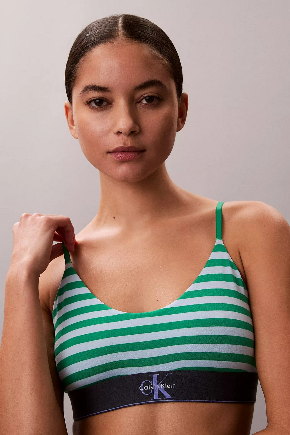 Бра-топ із мікрофібри 147064235 blue/green Calvin Klein
