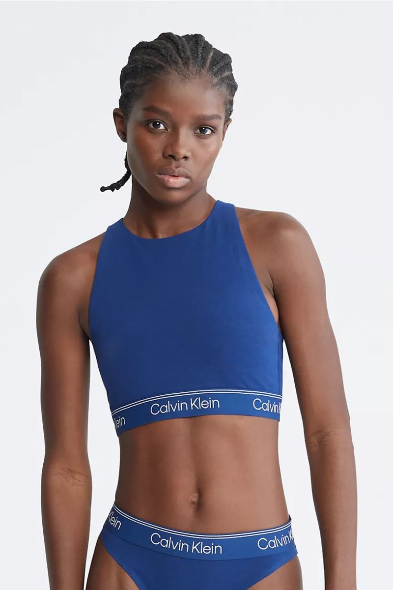 Спортивный бра-топ из хлопка 197474476 blue