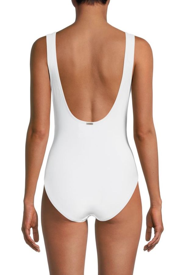 Cдельный купальник с вырезом 643331992 white