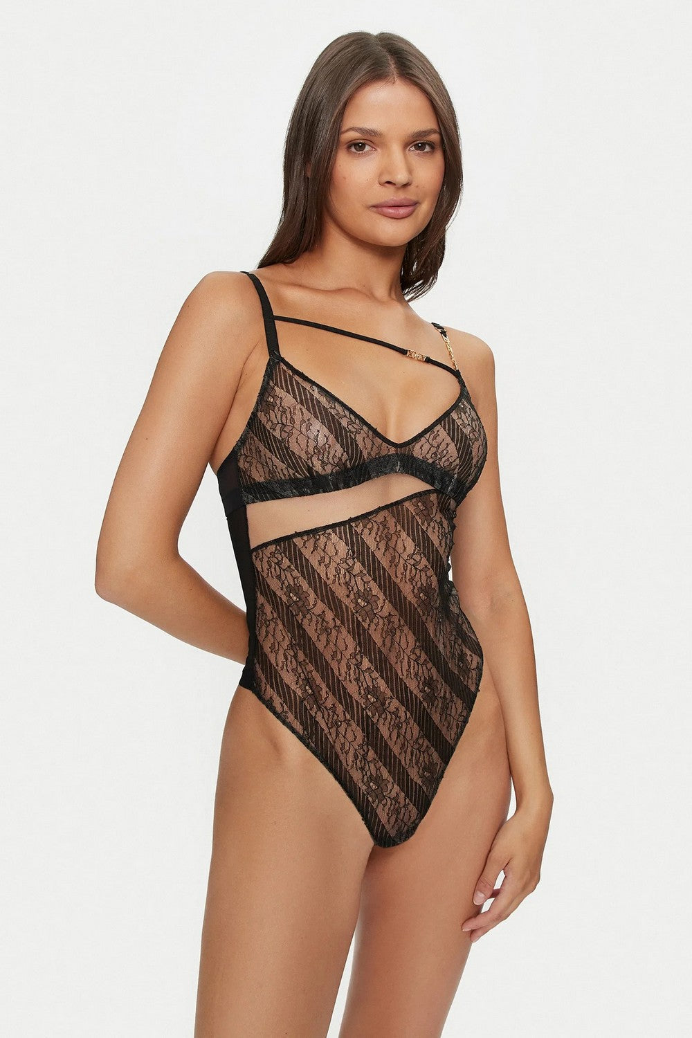 Ажурное боди-стринг 010T9 Slash black