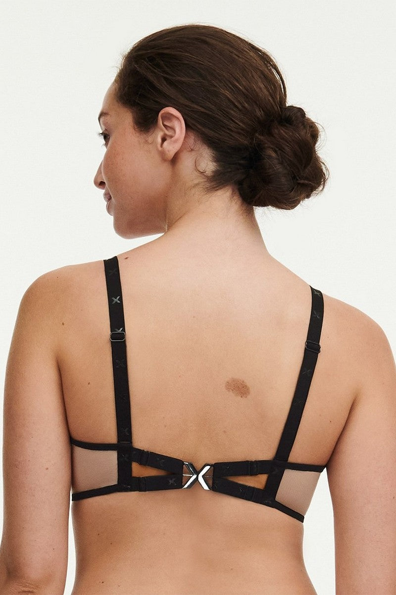 Мягкий бюстгальтер на косточках 018M9 Vibrate nude/black