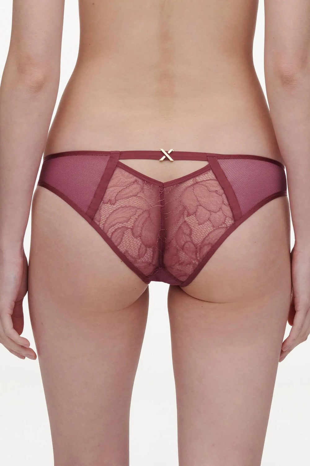 Трусики слип с кружевом 01AA0 Xquisite sepia