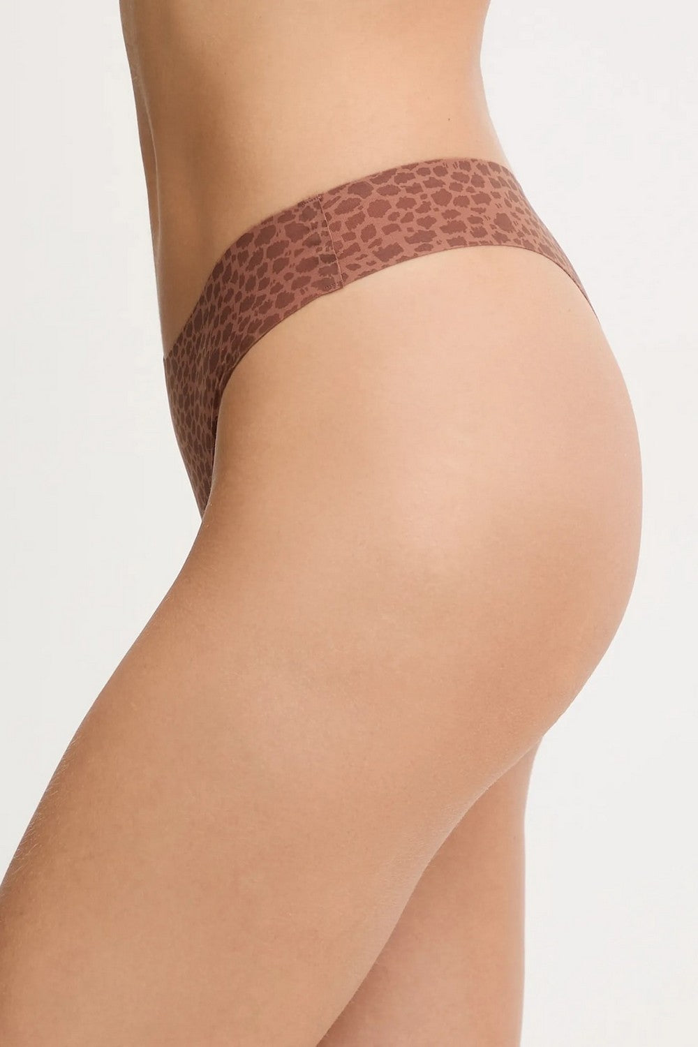 Трусики стрінг з принтом 11D9 Soft stretch wild brown