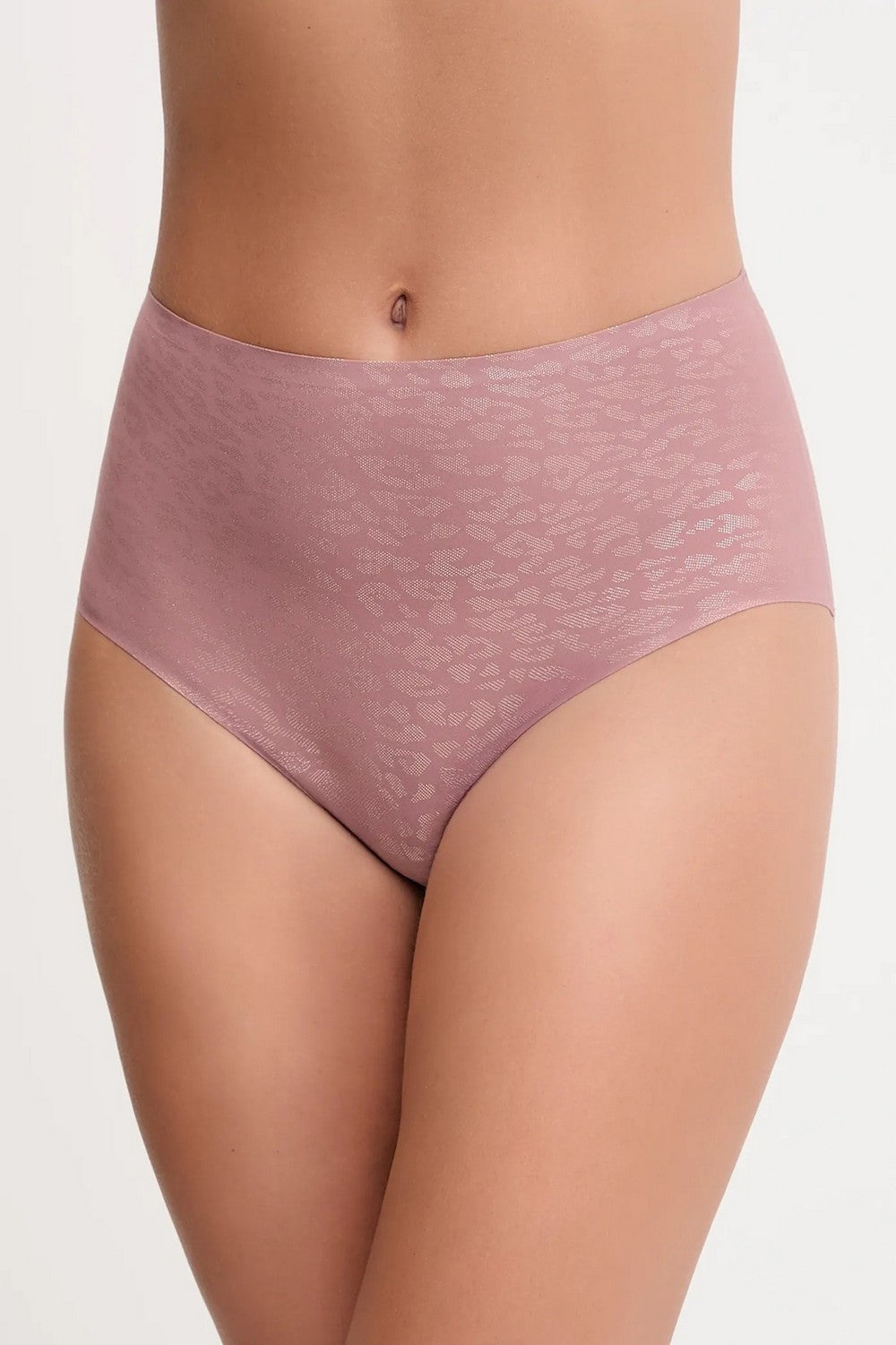 Высокие трусики слип 11DC7 Soft stretch Shimmer ink pink leo shimmer