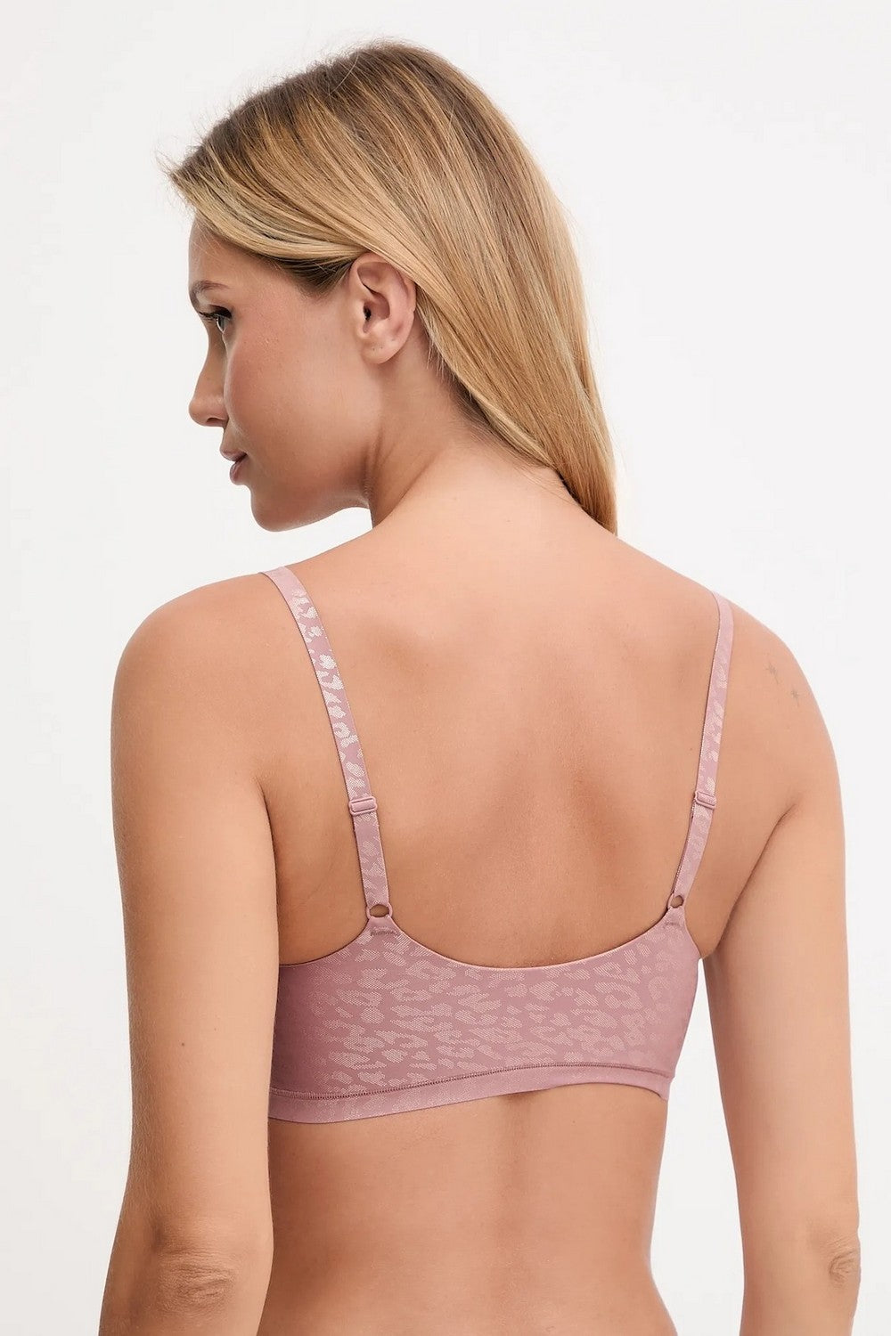 Бра-топ з принтом 11DQ2 Soft Stretch Shimmer pink leo shimmer