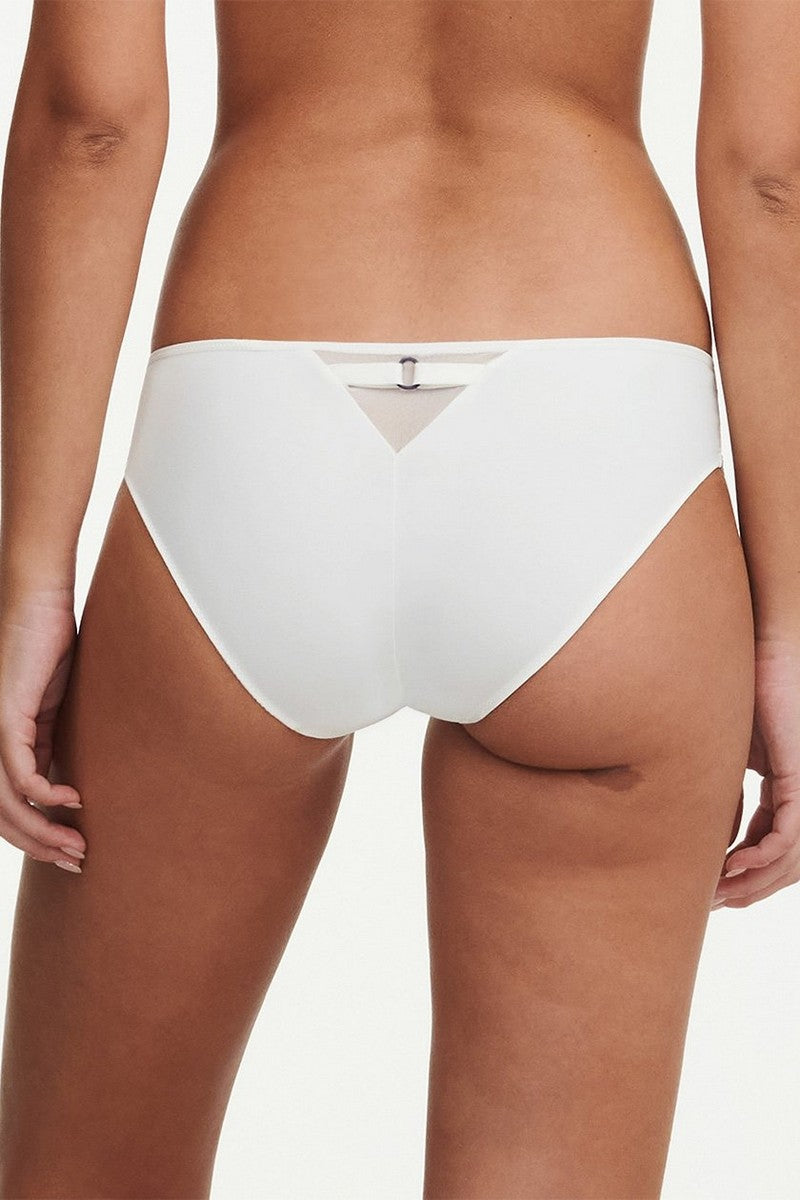 Трусики слип из микрофибры 12M3 Fleurs milk/black