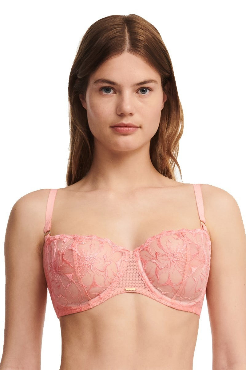 Мягкий бюстгальтер из кружева 12M5 Fleurs candlelight peach
