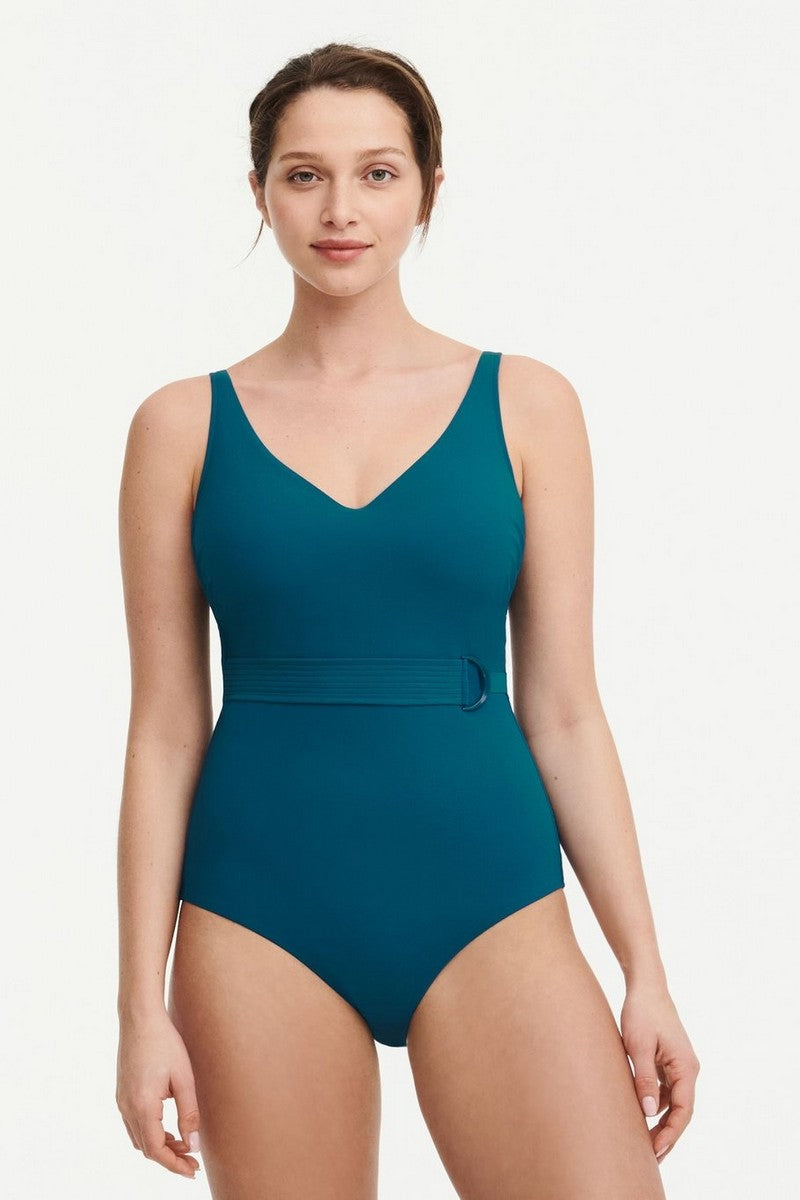 Сдельный купальник майо 12T7 Celestial greenish blue