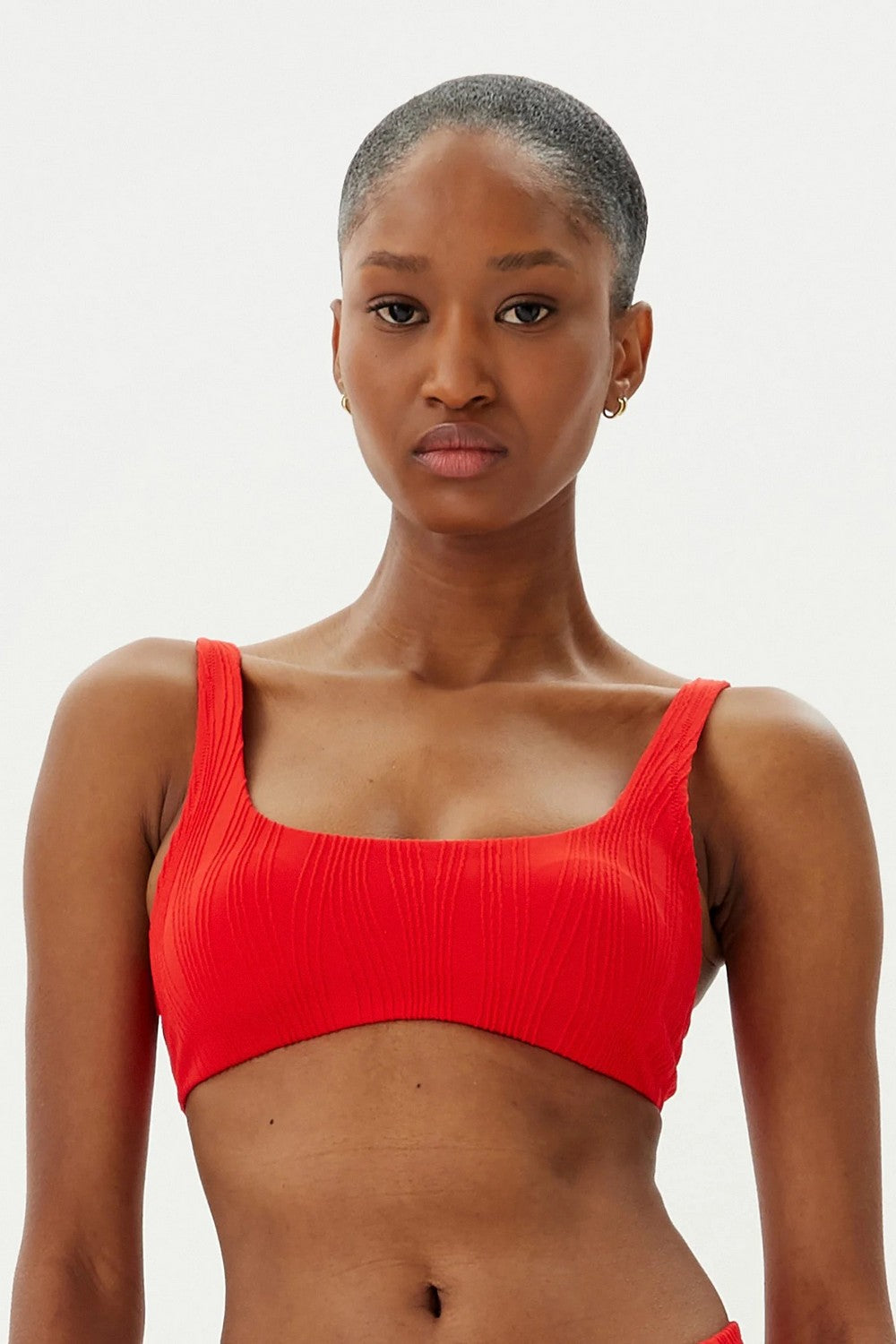 Купальный топ с мягкими чашками 12VQ0 Pulp cherry red