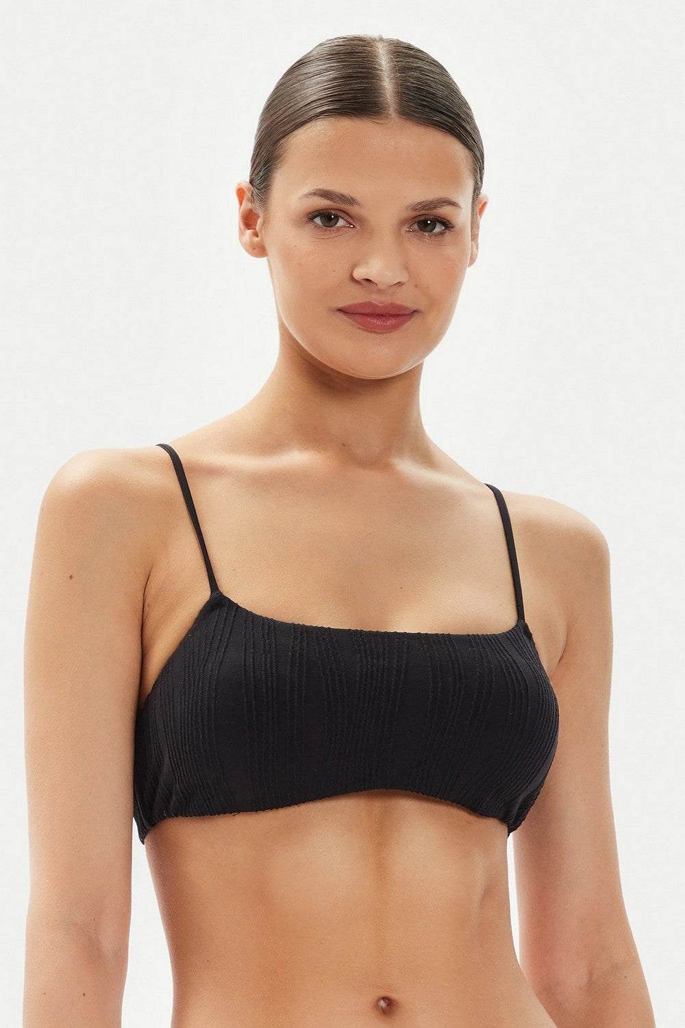 Купальный топ с завязками 12VQ9 Pulp black