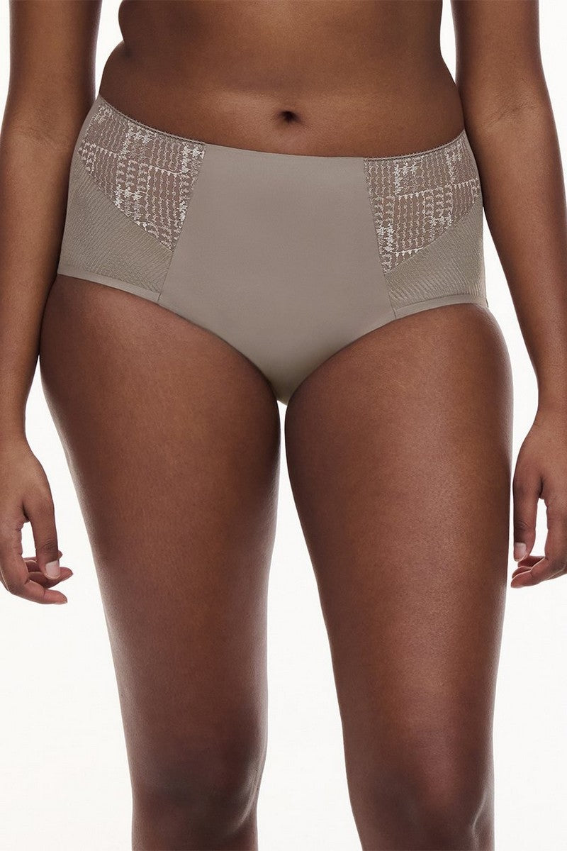 Трусики слип с высокой талией 13WC6 Intrigue safari grey