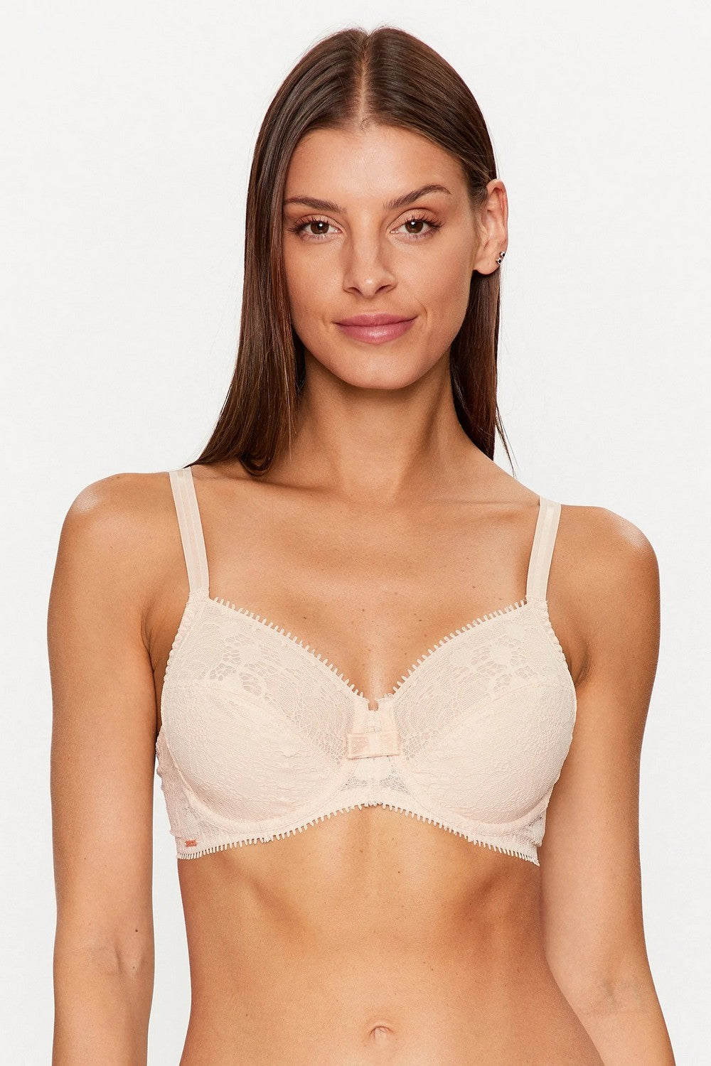 Мягкий бюстгальтер из кружева 15F1 Day to night beige dore